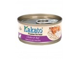 Kakato 雞肉、牛肉 貓主食罐 70g (763)